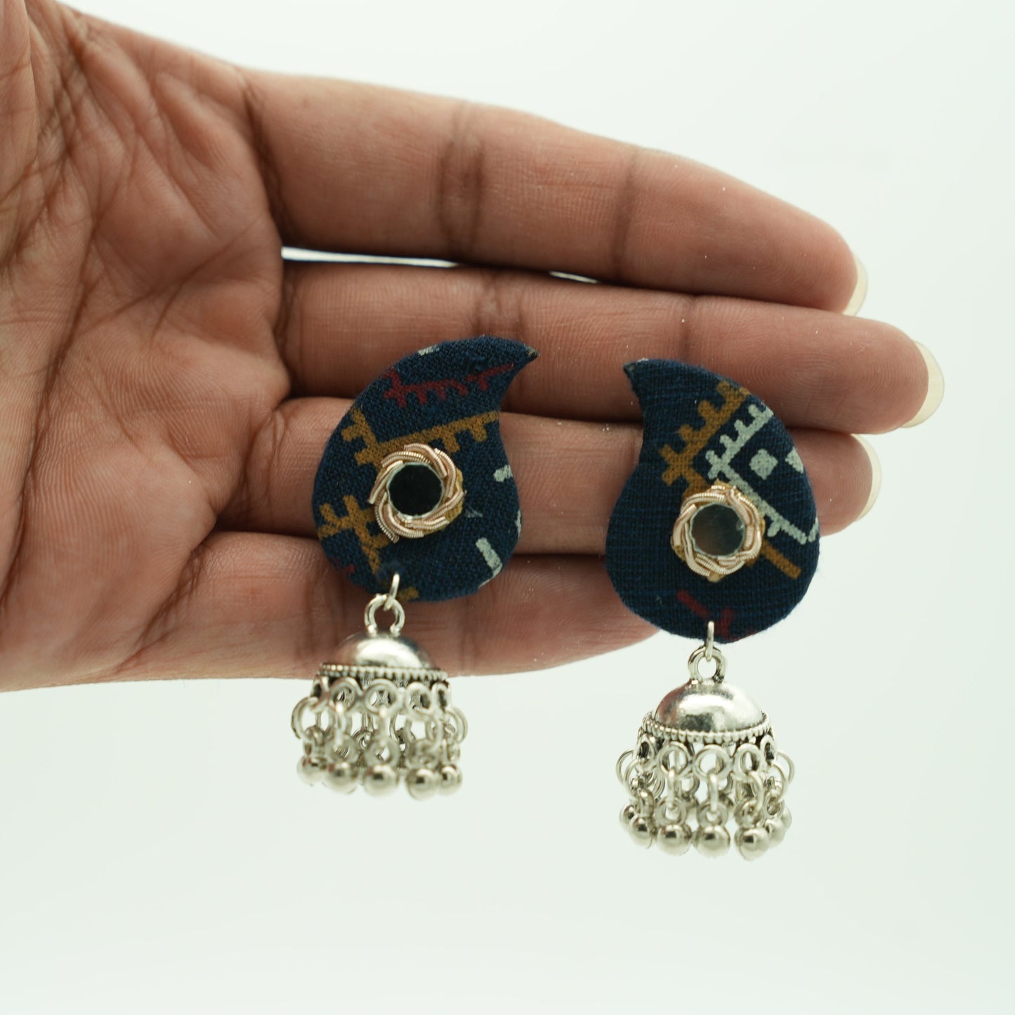 Handmade Jewellery | Earring | Blue | Fabric